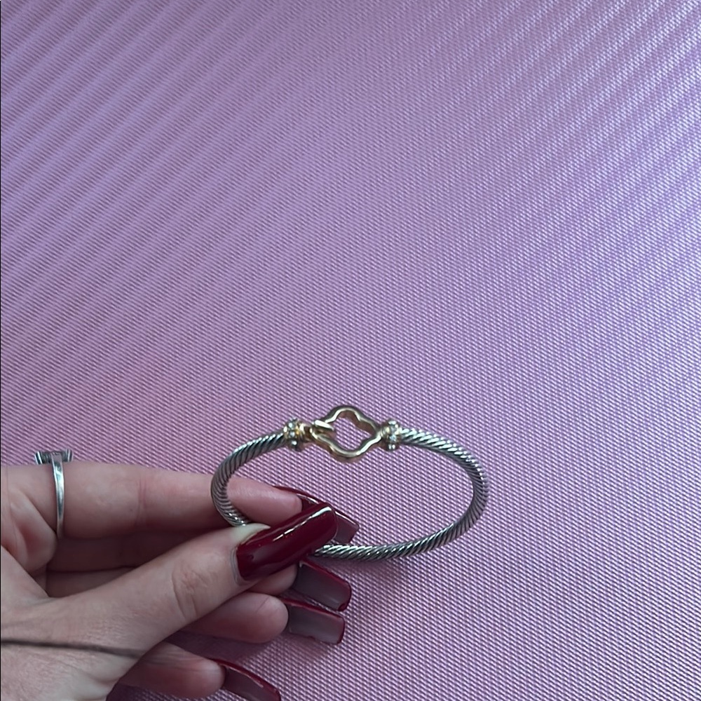 Elegant Silver and Gold Bracelet